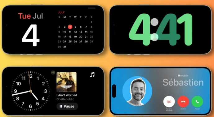资中苹果手机维修分享iOS17横屏充电待机显示有什么好处 