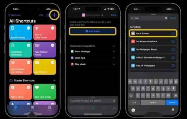 资中苹果14锁屏维修店分享iPhone14升级iOS16.4后如何创建锁屏快捷方式 