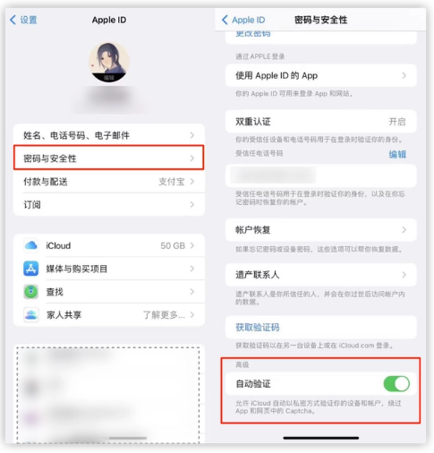 资中苹果手机维修分享iOS 16 自动验证功能开启方法 